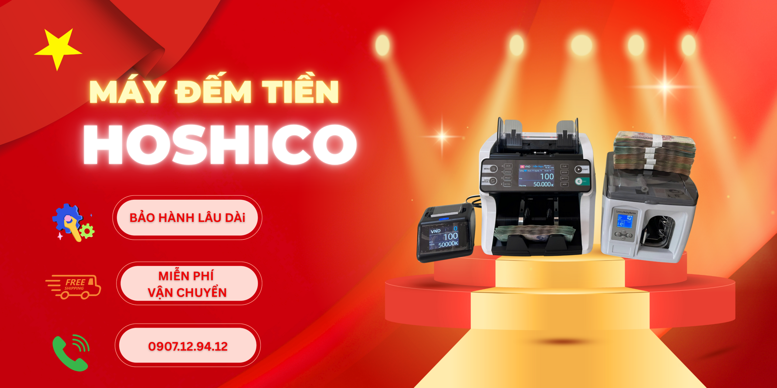 Máy đếm tiền Hoshico 888