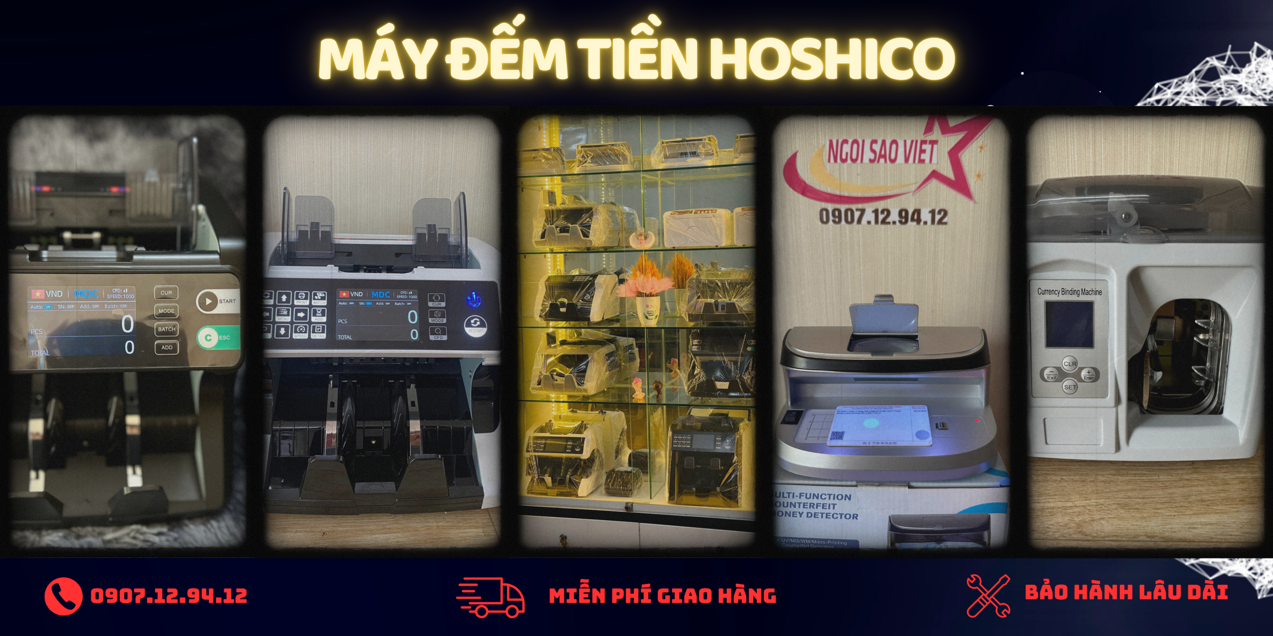 Sản phẩm Máy đếm tiền Hoshico 
