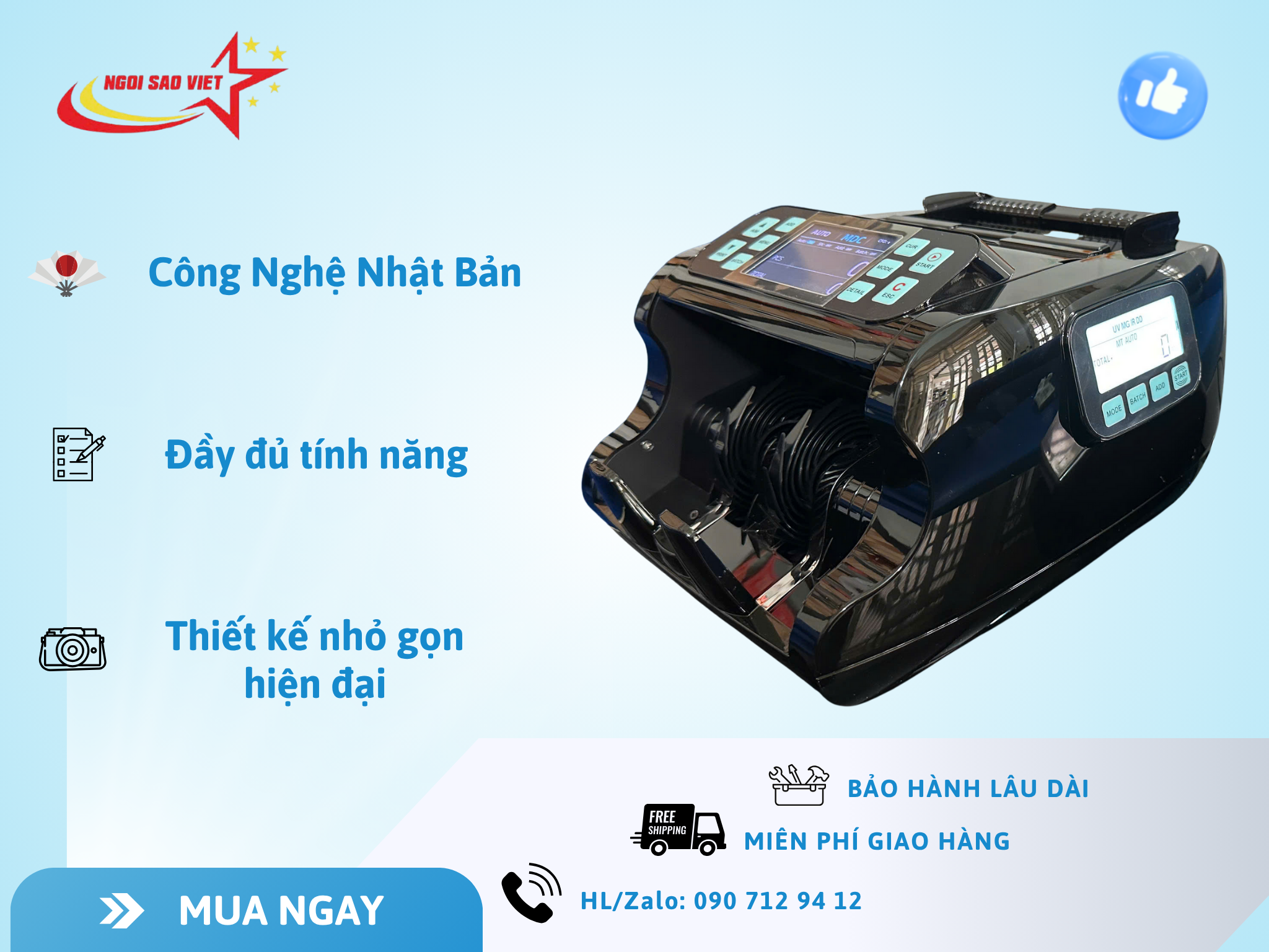 Giới thiệu Máy đếm tiền Hoshico 888