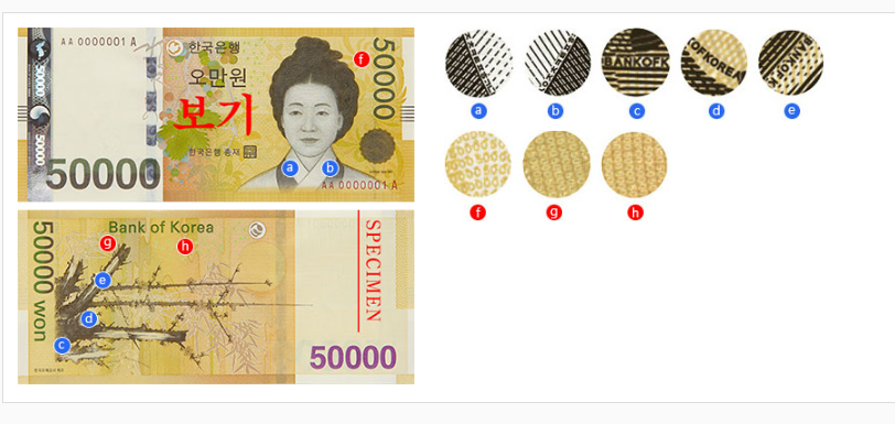 50000 Won Hàn Quốc