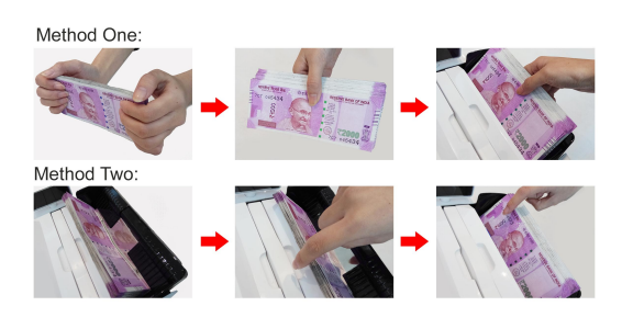 Hướng dẫn sử dụng máy đếm tiền Hoshico tại nhà Hướng dẫn đặt tiền đúng góc