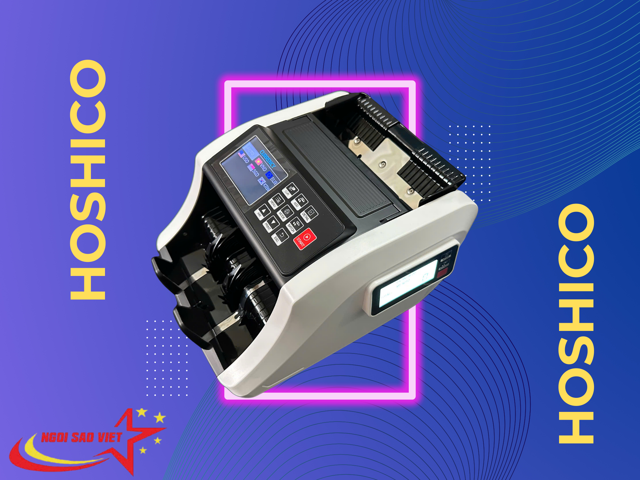 Máy đếm tiền hoshico