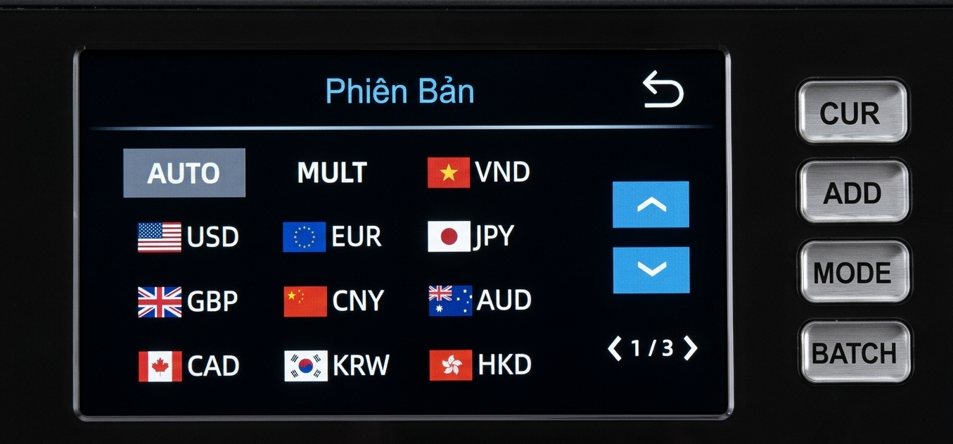 Máy đếm tiền Hoshico 7979 Pro Hoshico ngoại tệ