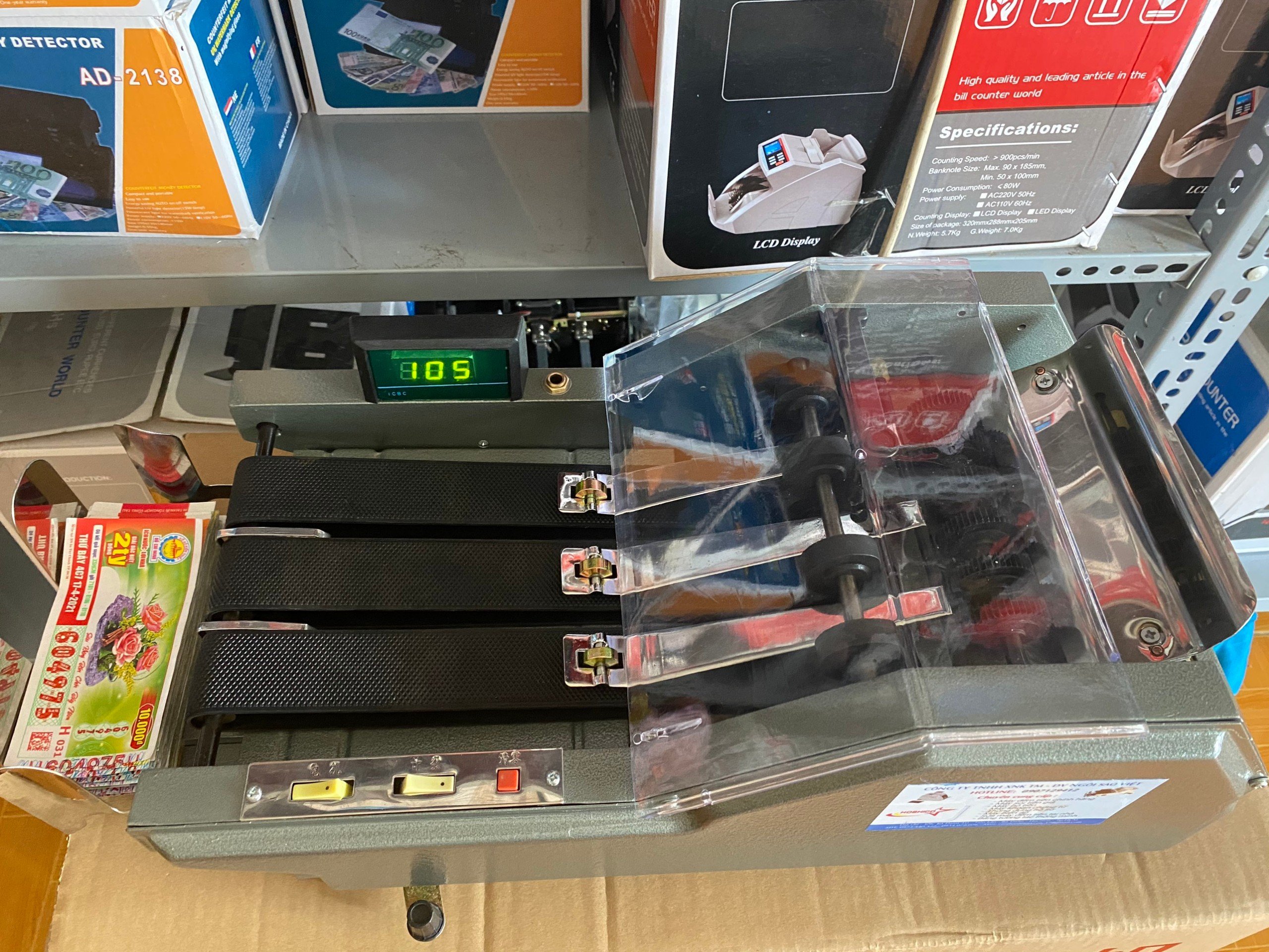 Máy đếm vé số chính hãng