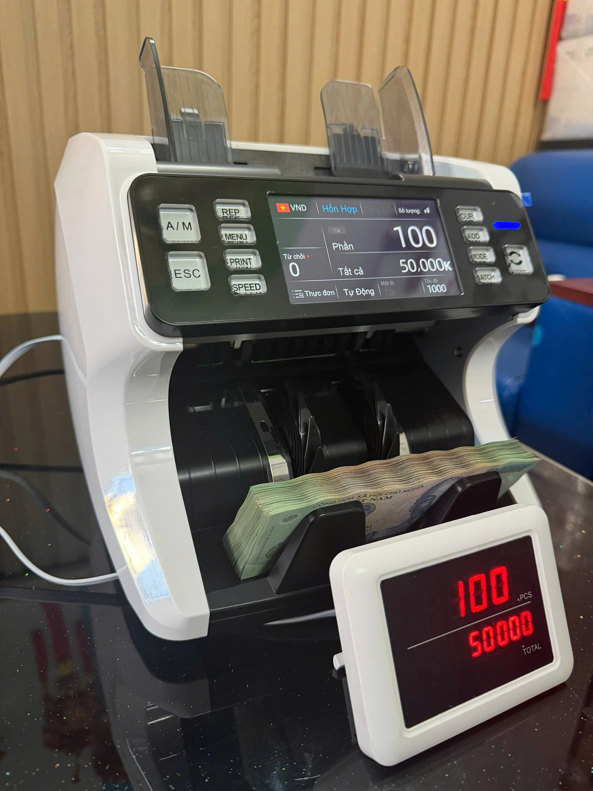 Máy đếm tiền Hoshico hỗn hợp